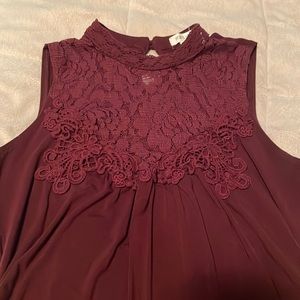 Burgundy lace bodysuit
